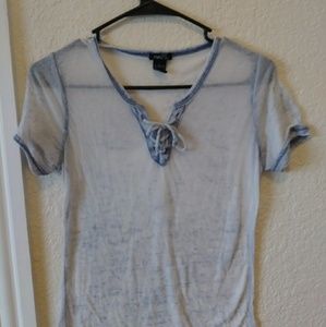 Rue 21 Blue Sheer Top